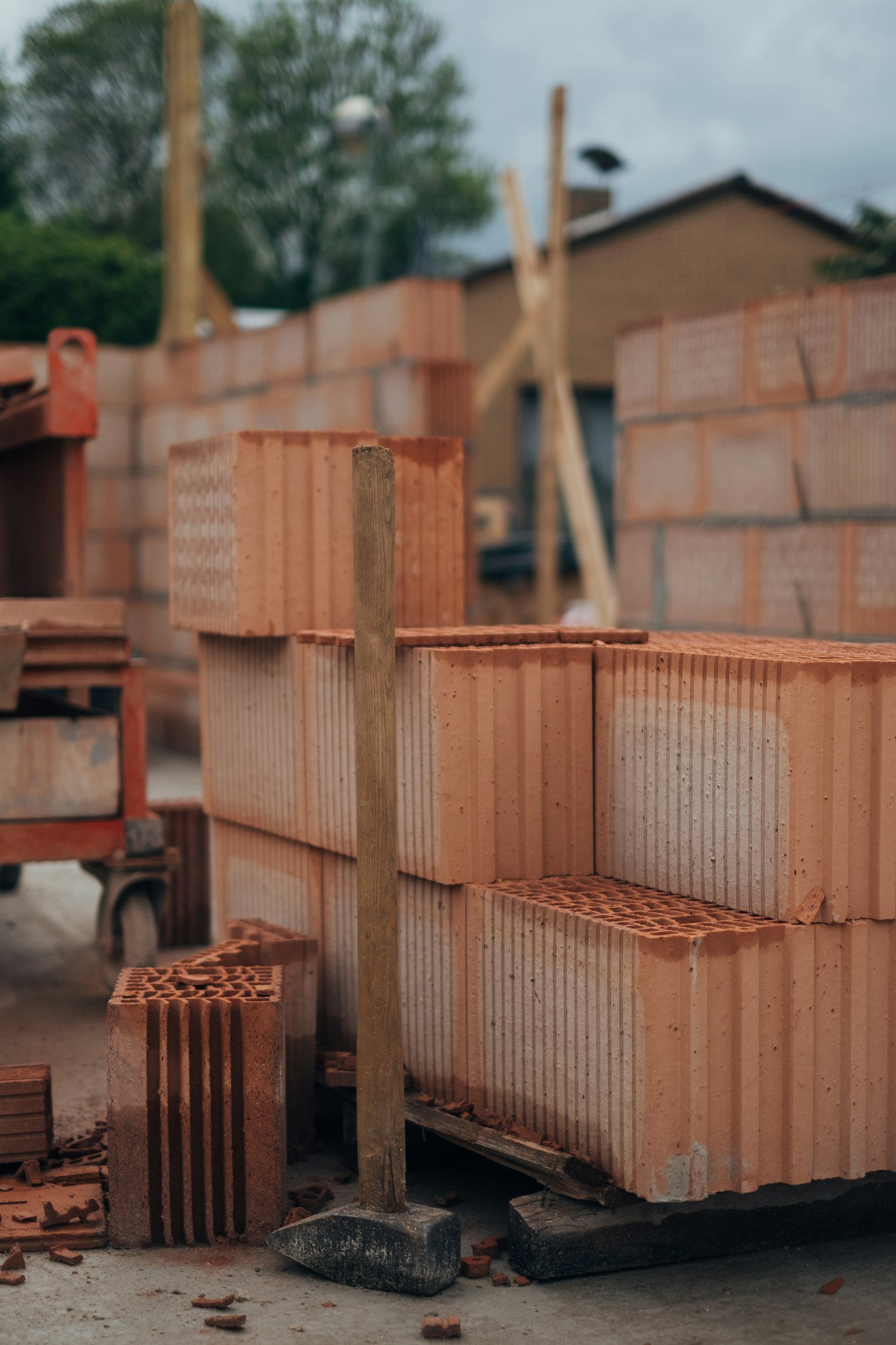 Walls going up