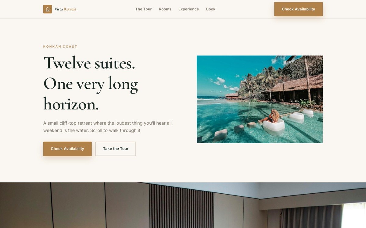 Vista Retreat — website built by TheCodeHeist